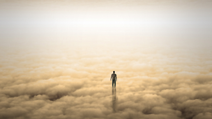 человек в небе фото