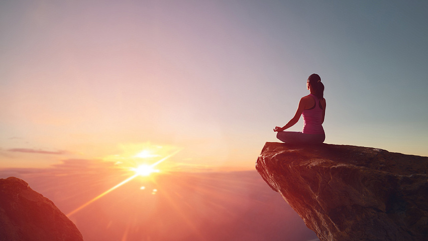 медитация на рассвете фото
