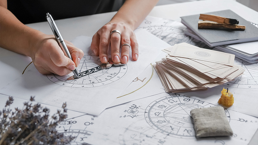 астрологическая натальная карта Джйотиш фото