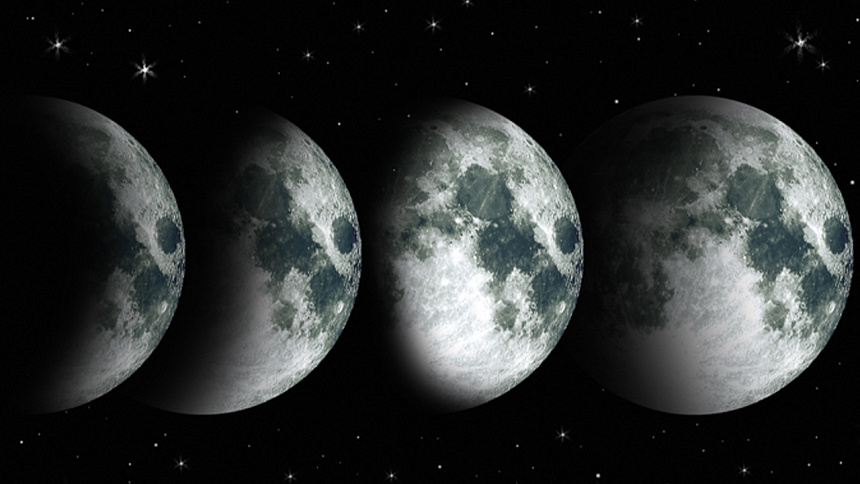 растущая луна фото