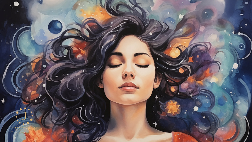 Девушка в медитации фото