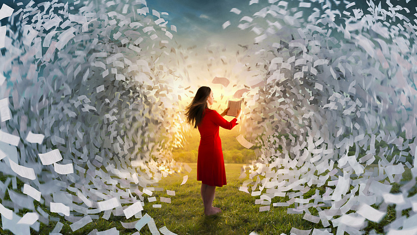 девушка и книги фото