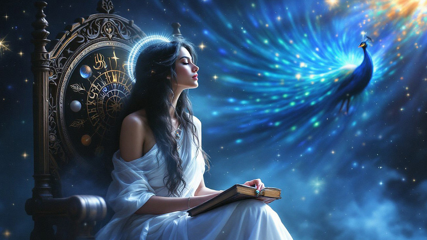 красивая девушка и павлин фото