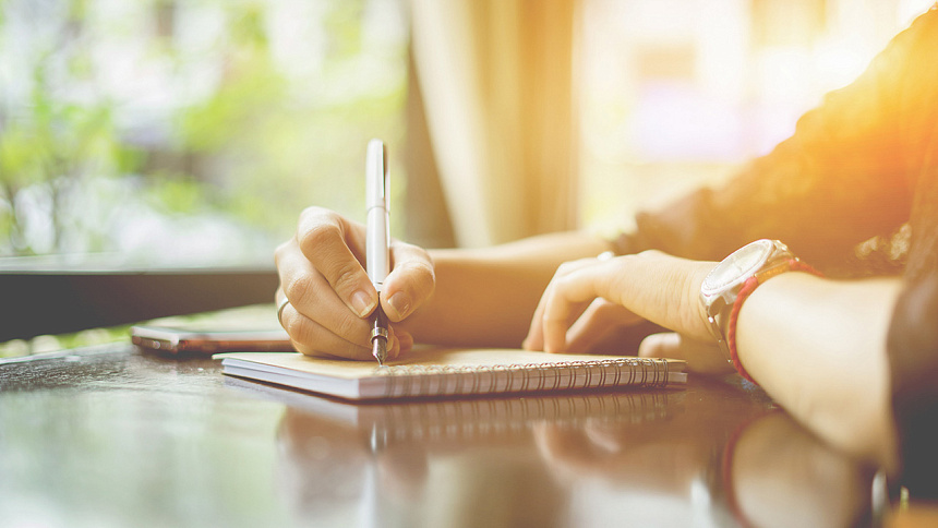 писать в блокноте фото