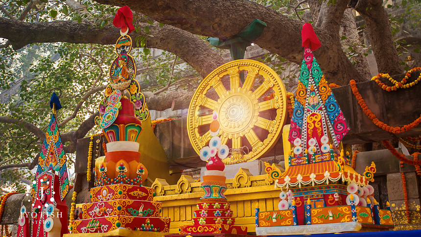 колесо учения Будды фото