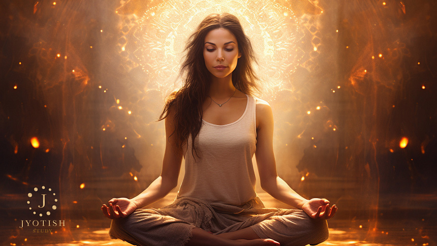 девушка медитирует фото