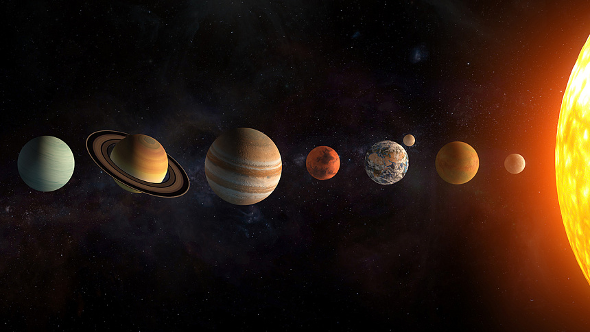 расположение планет фото